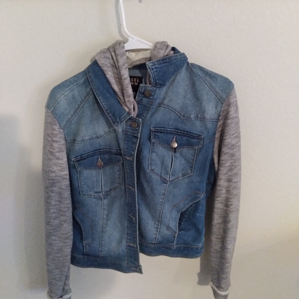 Women's Jean jacket hoodir